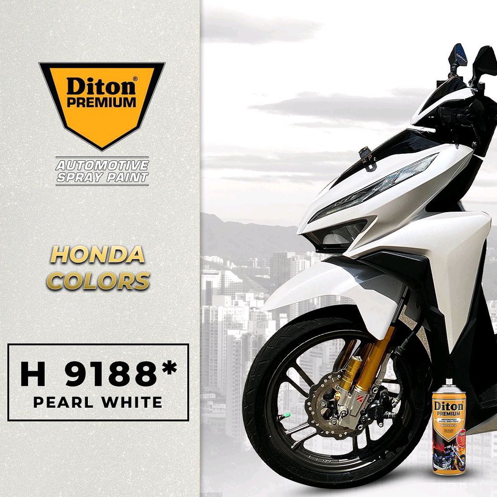 diton premium pearl white H9188, putih mutiara, cat semprot, spray, aerosol