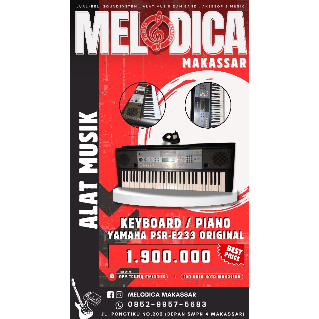 Keyboard piano Yamaha PSR-E233 Original