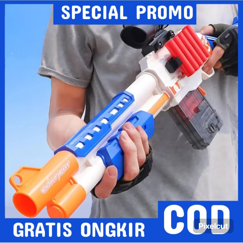 MAINAN PISTOL PISTOLAN TEMBAK TEMBAKAN  ANAK LAKI LAKI PELURU BUSA SNIPER NERF BULLET AWM MURAH/MAIN