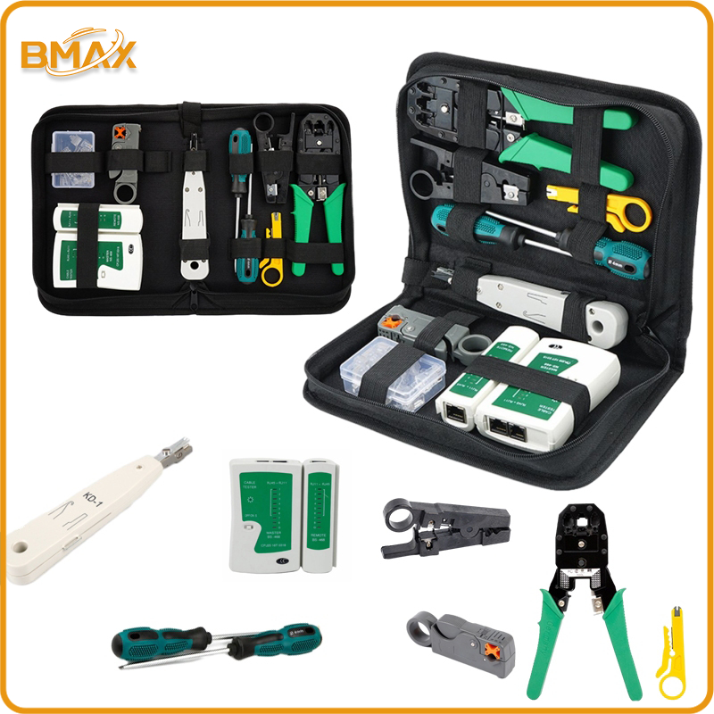 PAKET TOOLKIT NETWORK REPAIR TANG CRIMPING LAN TESTER RJ45 RJ11 PLUGBOOT