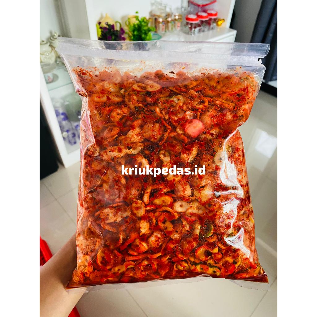 

seblak kerupuk delapan /angka delapan pedas daun jeruk 1kg 250gr 500gr 100gr