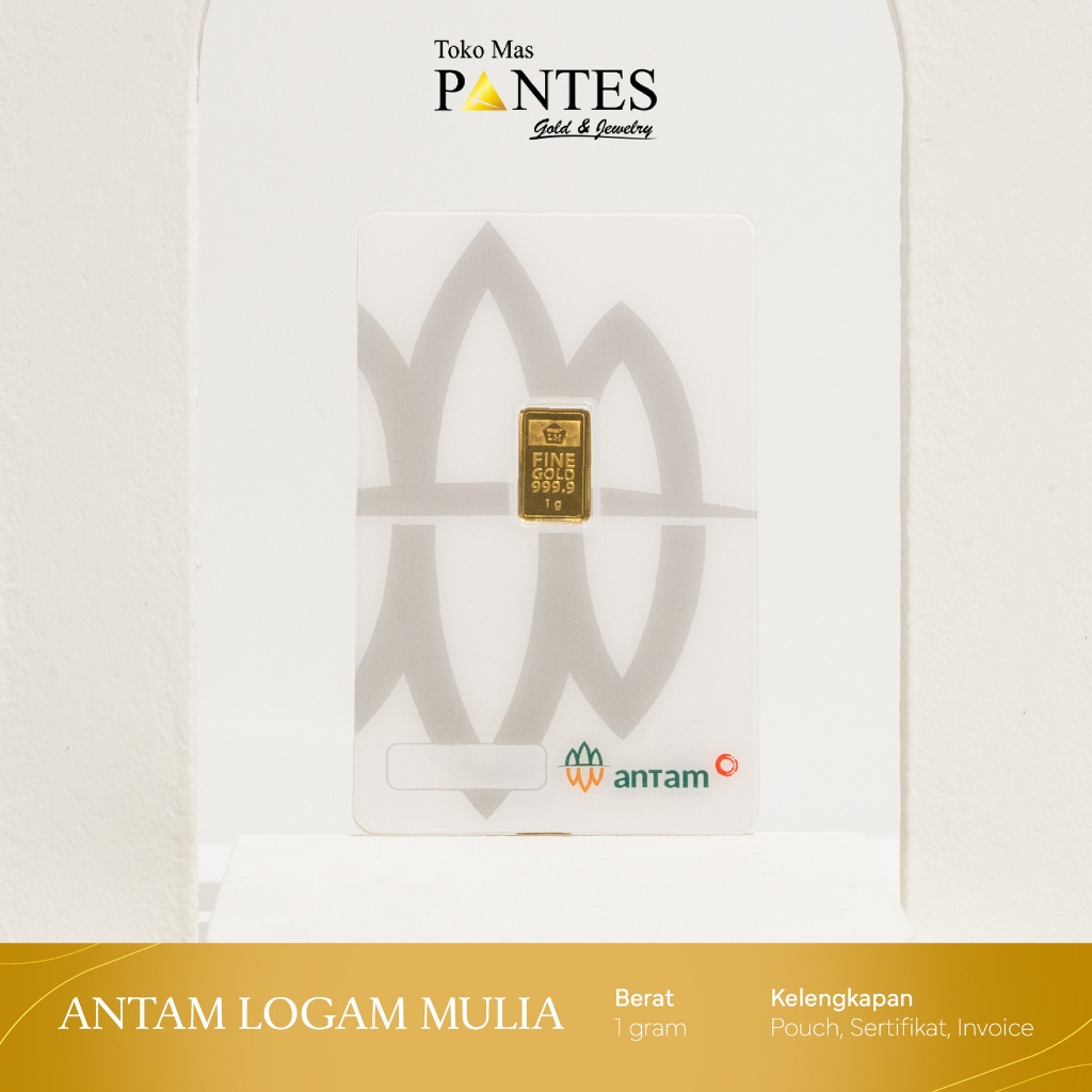 Logam Mulia LM Emas 1 Gram Certicard Antam | PANTES GOLD & JEWELRY