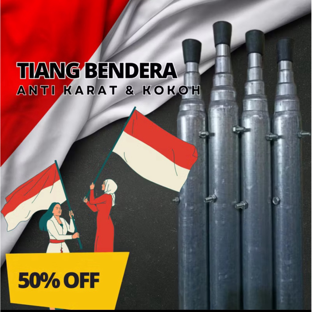 Tiang Multifungsi Anti Karat / Tiang Antena / Tiang Bendera 3Meter& 4,2Meter / Tiang Wifi / Tiang