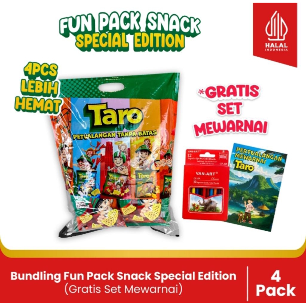 

FKS FOOD || Bundling- 4 Fun Pack Snack Spesial Edition - Paket Hampers Anak - (Gratis set Mewarnai Lengkap)