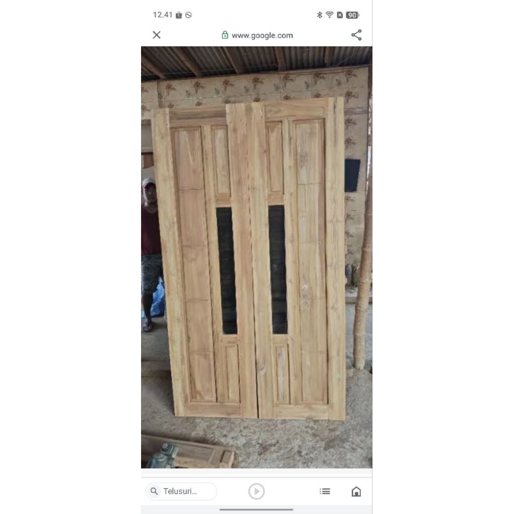 Pintu kupu tarung 120x210 lengkap Kusen