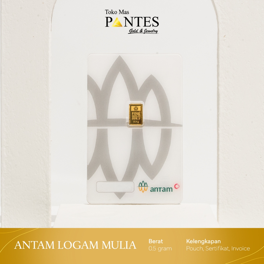 Logam Mulia LM Emas 0.5 Gram Certicard Antam | PANTES GOLD & JEWELRY