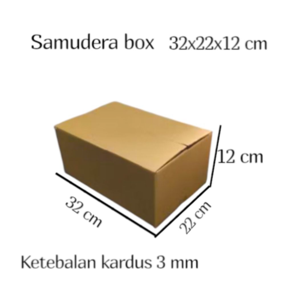 

kardus karton box uk 32x22x12 cm ST singgel wall polos