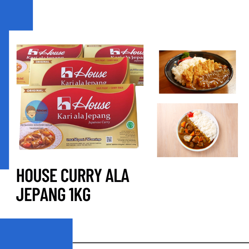

House Kari Ala Jepang Halal 1Kg 50 Porsi / Saus Padat Curry Roux 1 KG