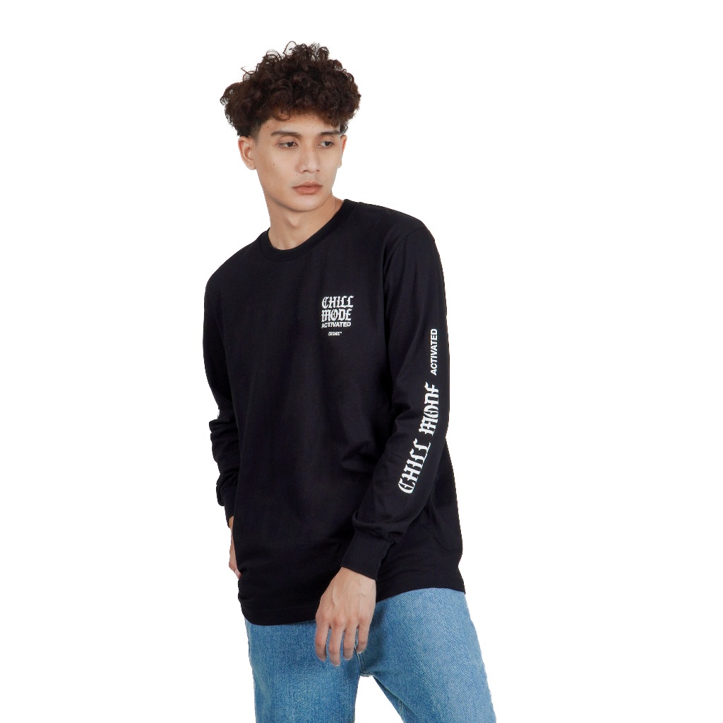 Cosmic T-Shirt CHILL MODEL LS Kaos Pria Lengan Panjang