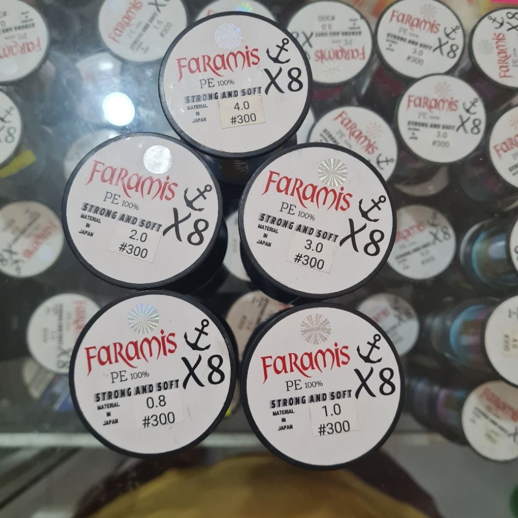 Senar Pancing PE Faramis X8 300M Halus Kuat Murah Multicolour Material In Japan