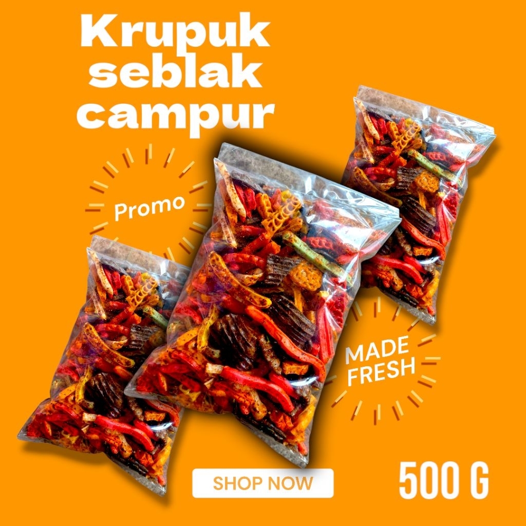 

kerupuk seblak mix br 500 gr