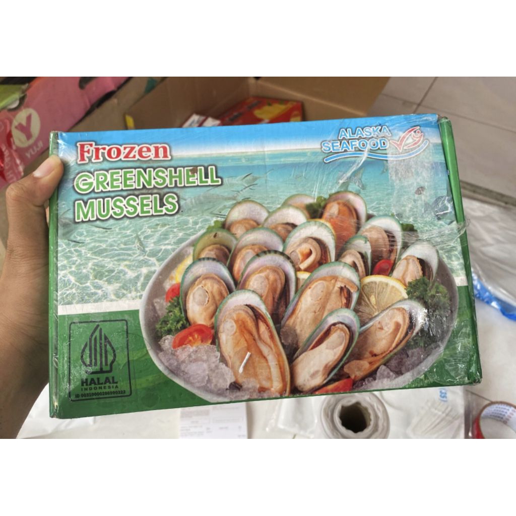 Greenshell Mussels New zealand Frozen / Kerang Hijau Frozen Import / 1 Kg