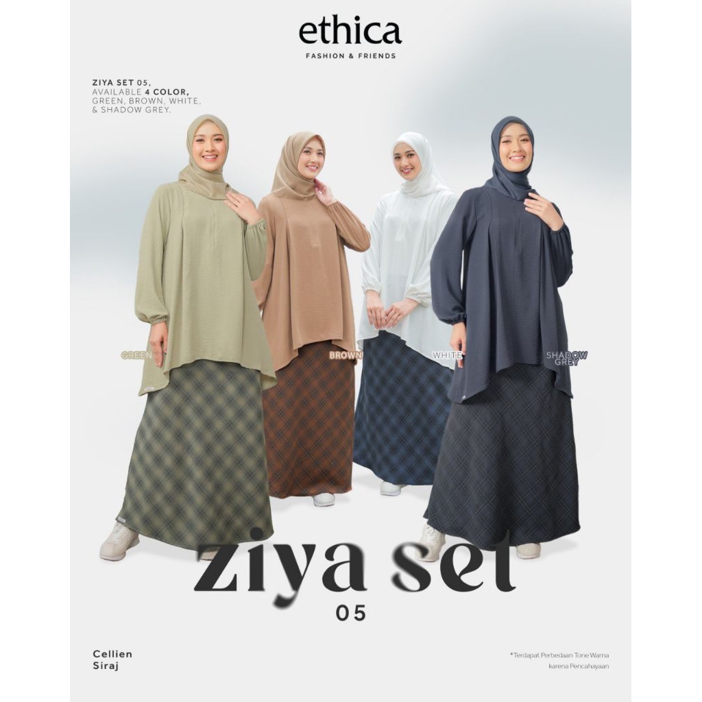 ZIYA 05 SETELAN BY ETHICA ATASAN DAN ROK