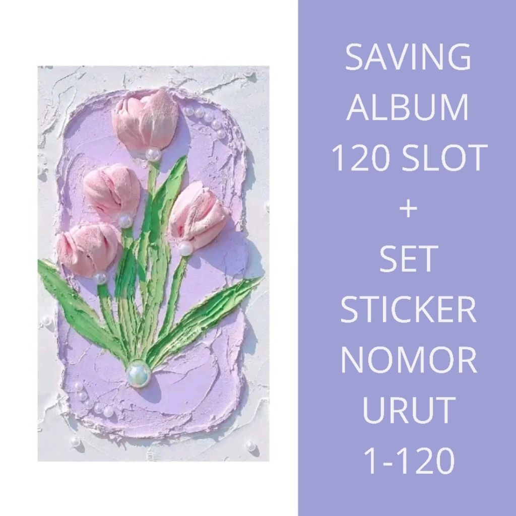 

Saving album 120 slot set sticker nomor urut 1-120 (album menabung)