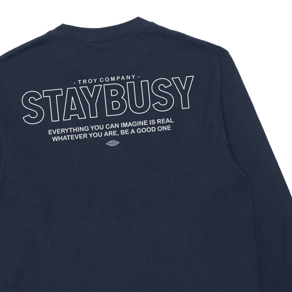 Troy Company Longsleeve Tshirt Navy Good One - Kaos Biru Navy Lengan Panjang LSD 3187