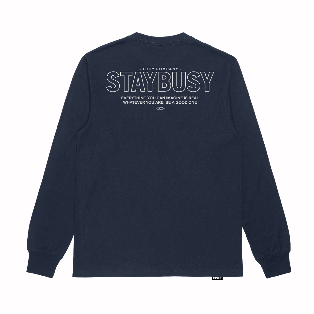 Troy Company Longsleeve Tshirt Navy Good One - Kaos Biru Navy Lengan Panjang LSD 3187