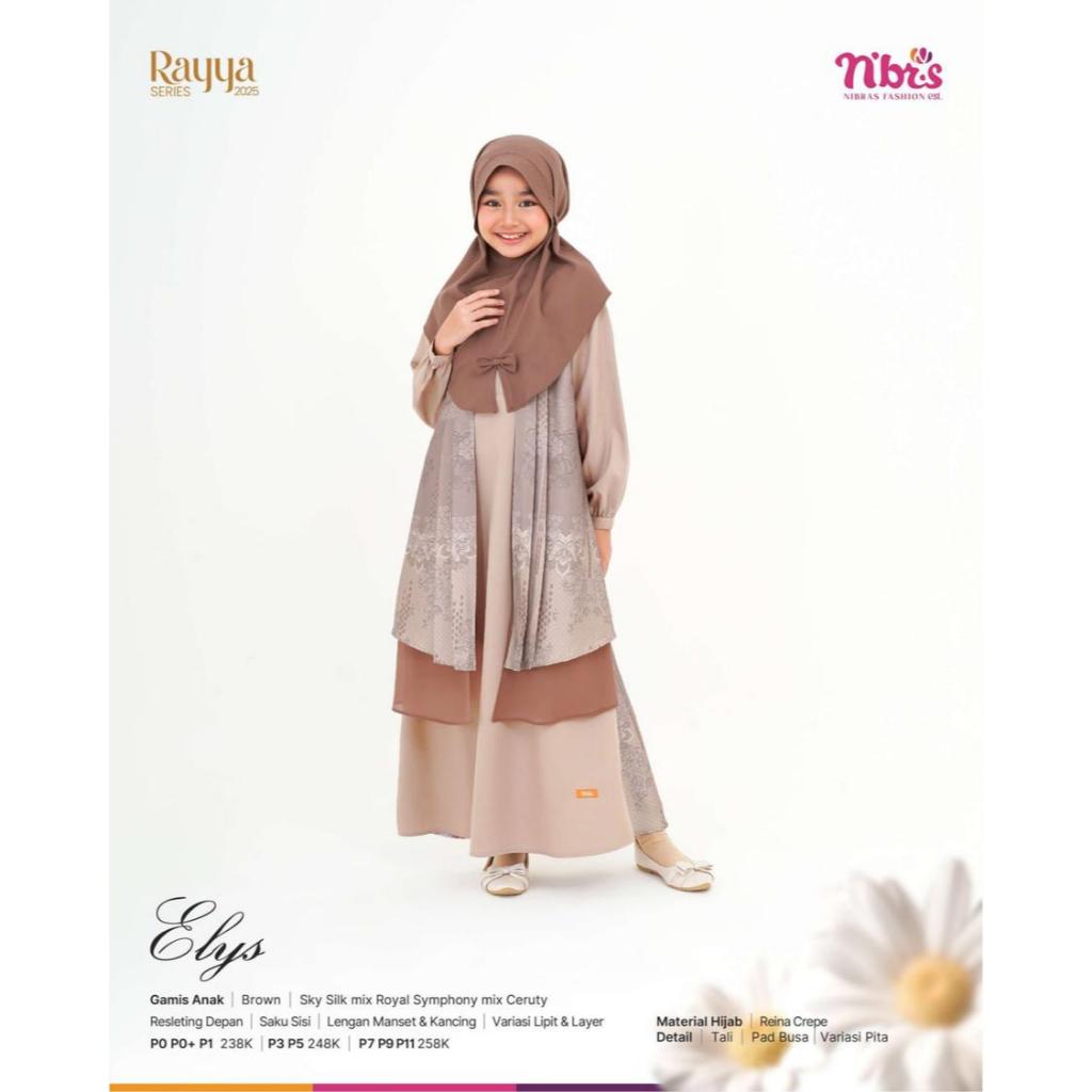 Nibras Dress Kids Gamis Anak Set Baju Muslimah Anak Perempuan Tanggung - Elys