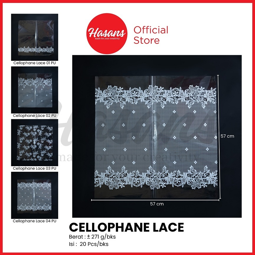 

[20 Lembar] Kertas Buket Bunga Transparan / Plastik Buket Bunga Motif Bordiran / Cellophane Transparan / Flower Wrapping Paper / Kertas Cellophane Buket Bunga / Cellophane Lace