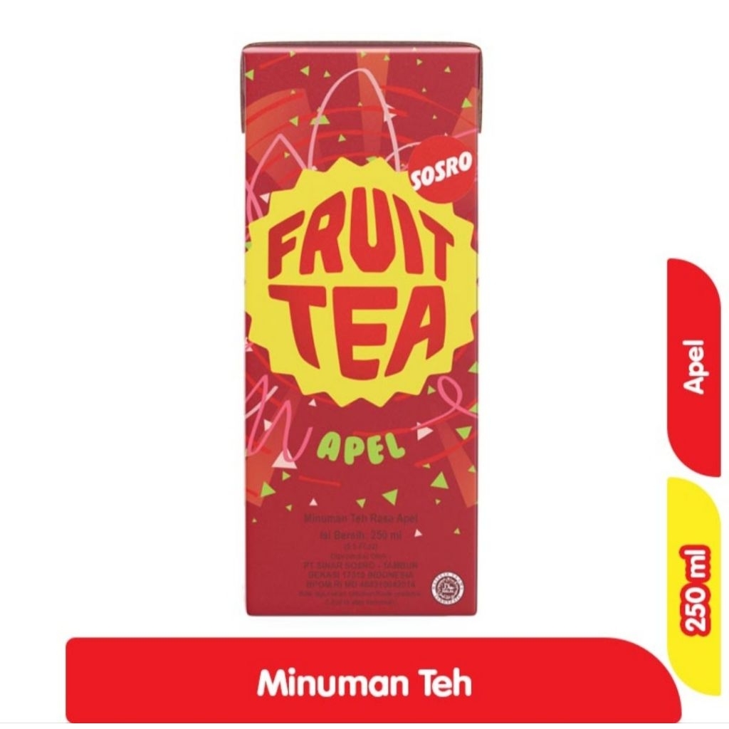 

fruittea kemasan 250ml uht rasa apel