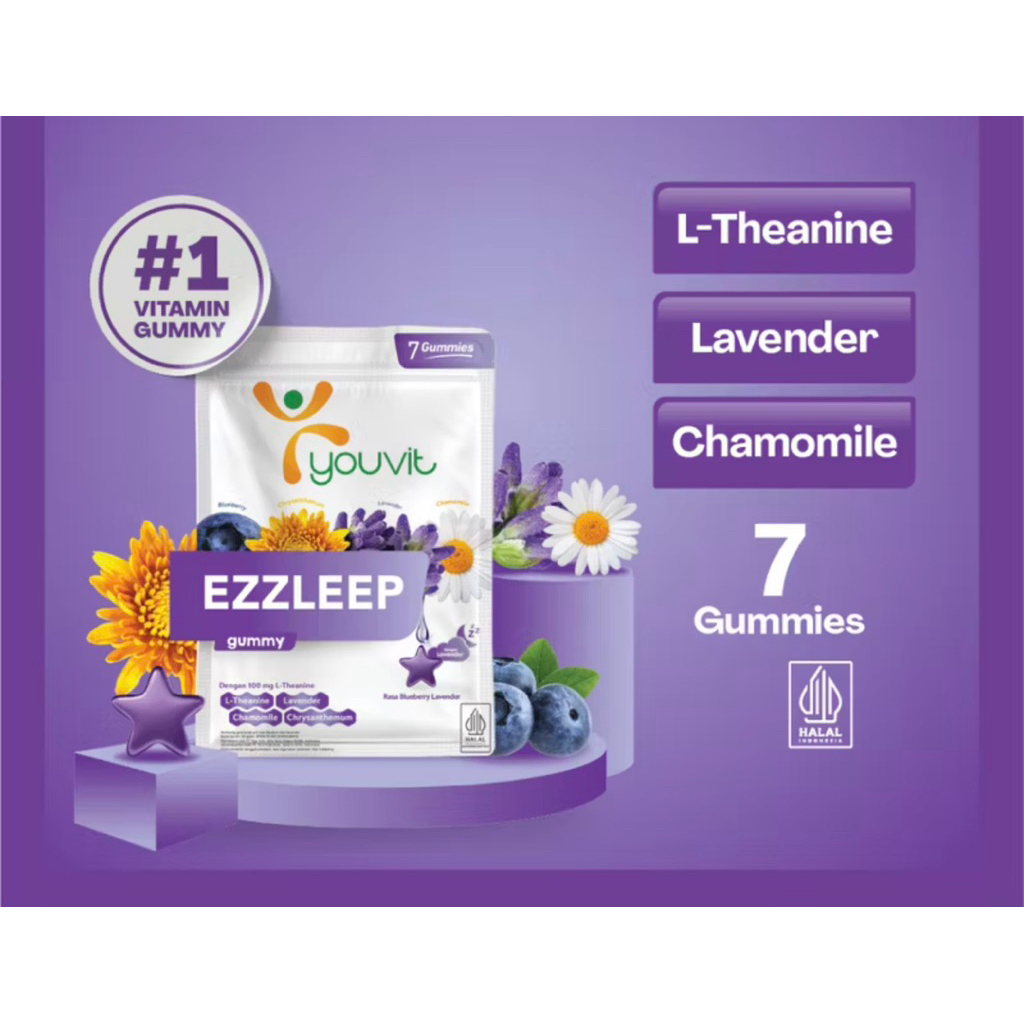 

Youvit ezzleep gummy per pcs ( permen meningkatkan kualitas tidur )