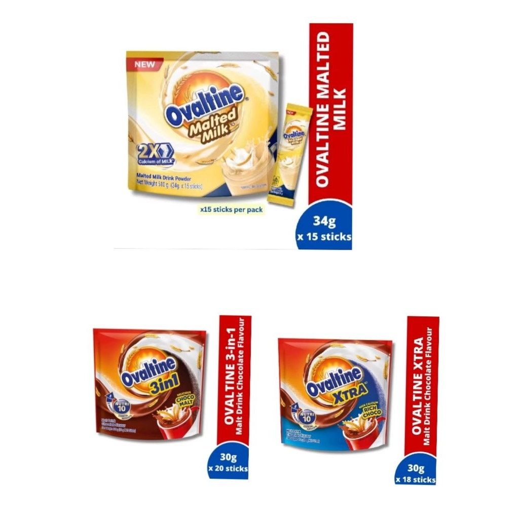 

Ovaltine Extra Rich Choco /Ovaltine 3in1 Choco Malted Milk