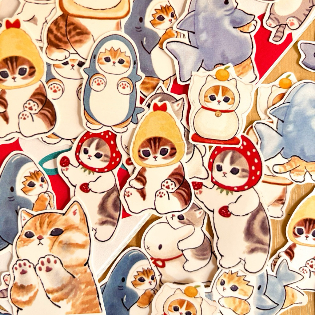 

Cat Mofusand Deco Sticker Pack include 20 pcs Korean Style VIntage Aesthetic Waterproof Phonecase