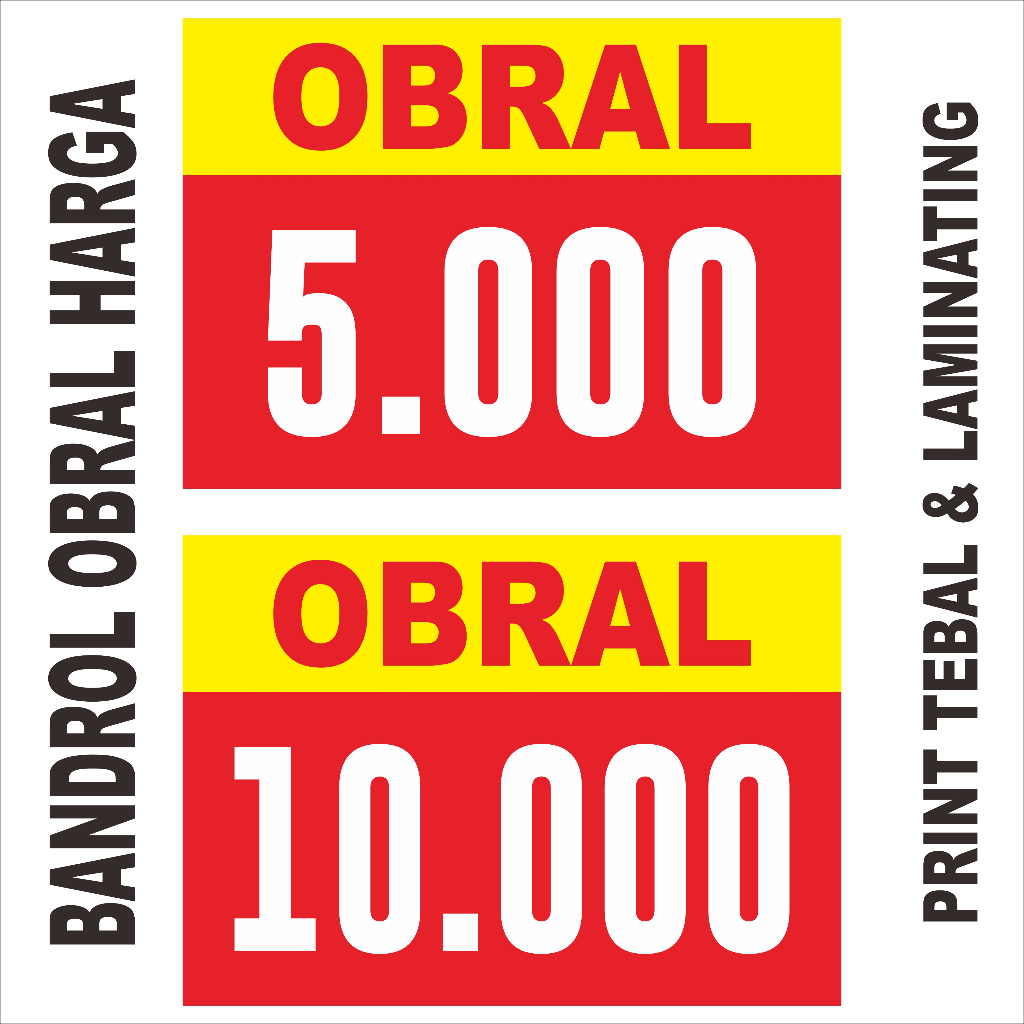 

Harga Bandrol / Kertas Tulisan + Laminating / Kertas Harga Bandrol / Nametag Harga Jualan