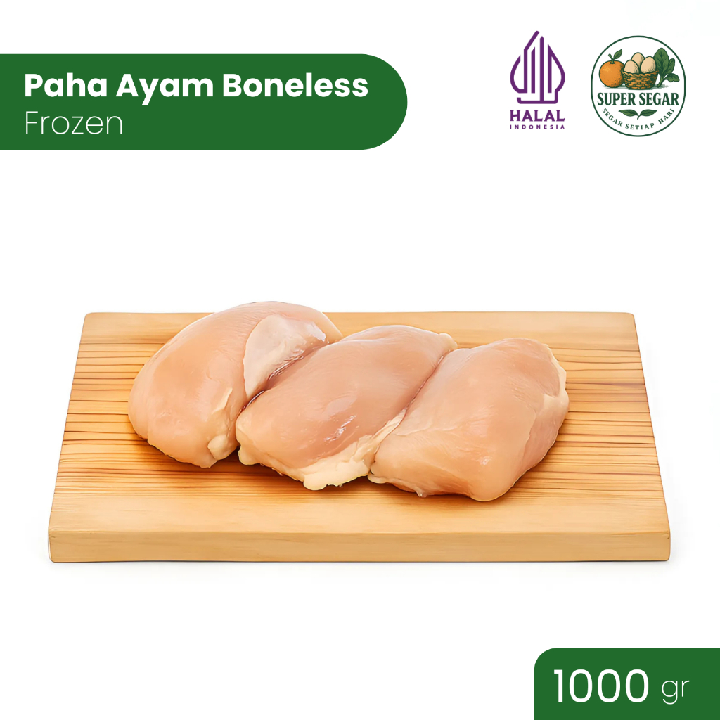

Ayam Boneless Paha (BLP) Frozen 1kg Super Segar