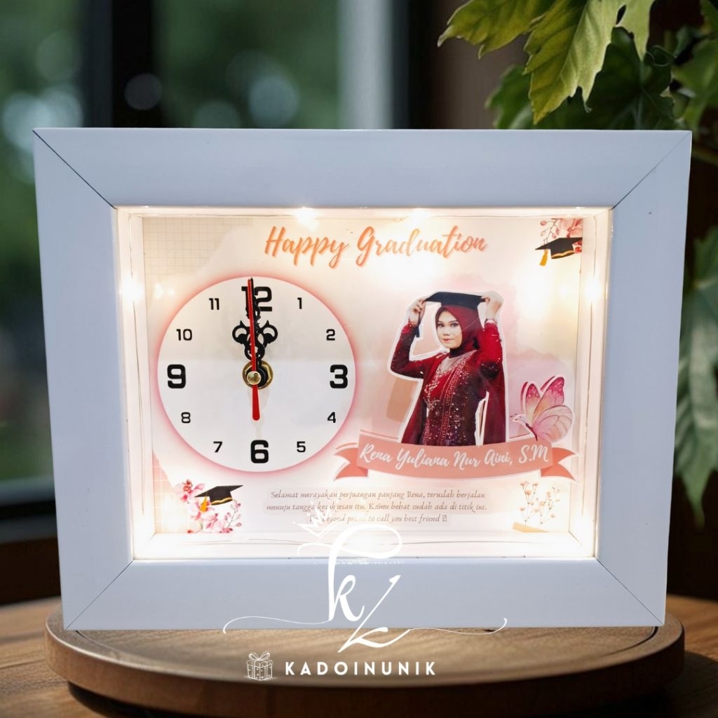 kadoinunik jam in frame pastel foto popup | frame box 3D | gift box | kado wisuda kado anniversary k