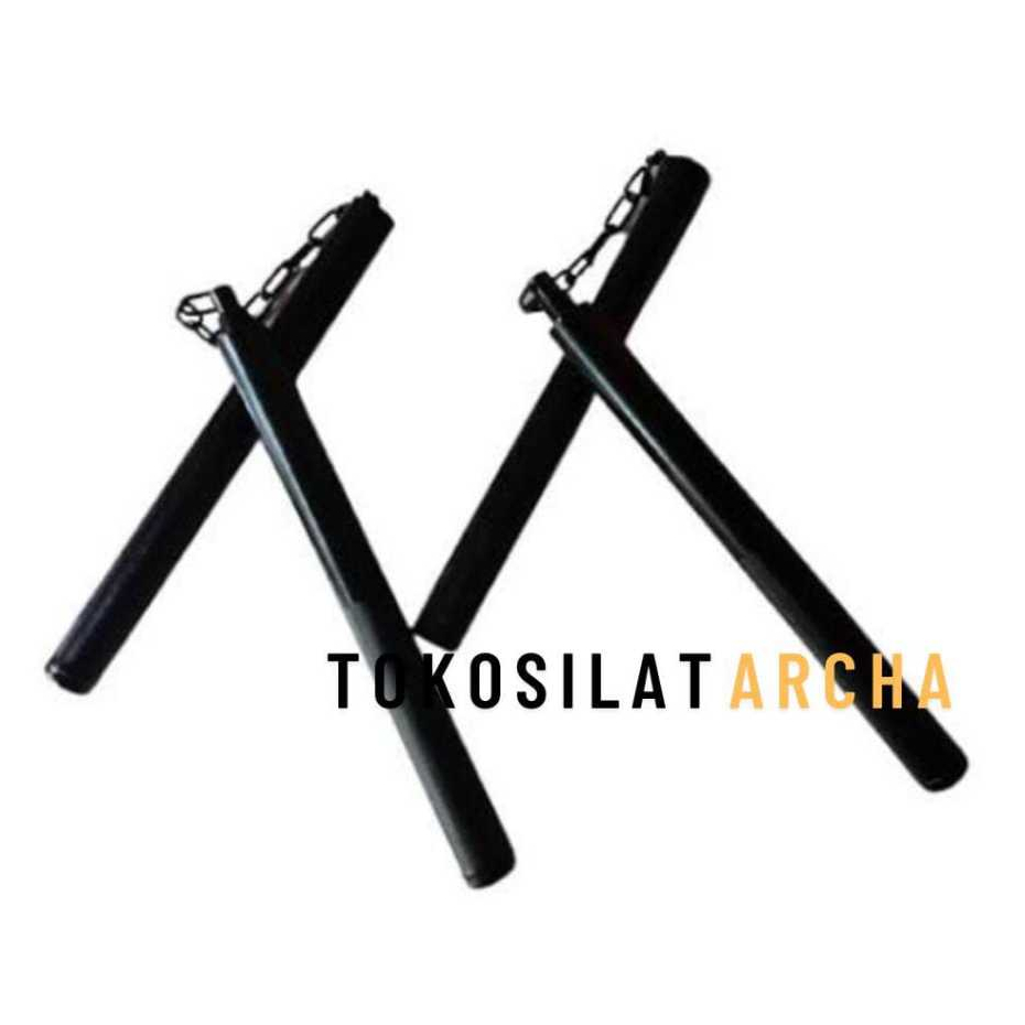 Double Stick Bushido Stell XL Black / Double Stick Nunchaku Besi Black Steel Bushido