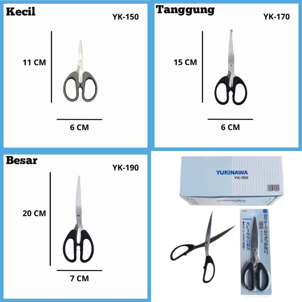 

[1Pcs] Gunting | Gunting Kecil - Tanggung - Besar | Gunting Mini | Gunting Besar | Stainlees Tajam