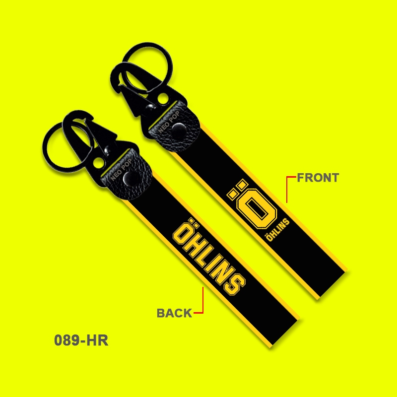 GANTUNGAN KUNCI PREMIUM LOGO OHLINS KEYCHAIN KEREN SEPEDA MOTOR MOBIL VARIASI OTOMOTIF SHOCK ABSORBE