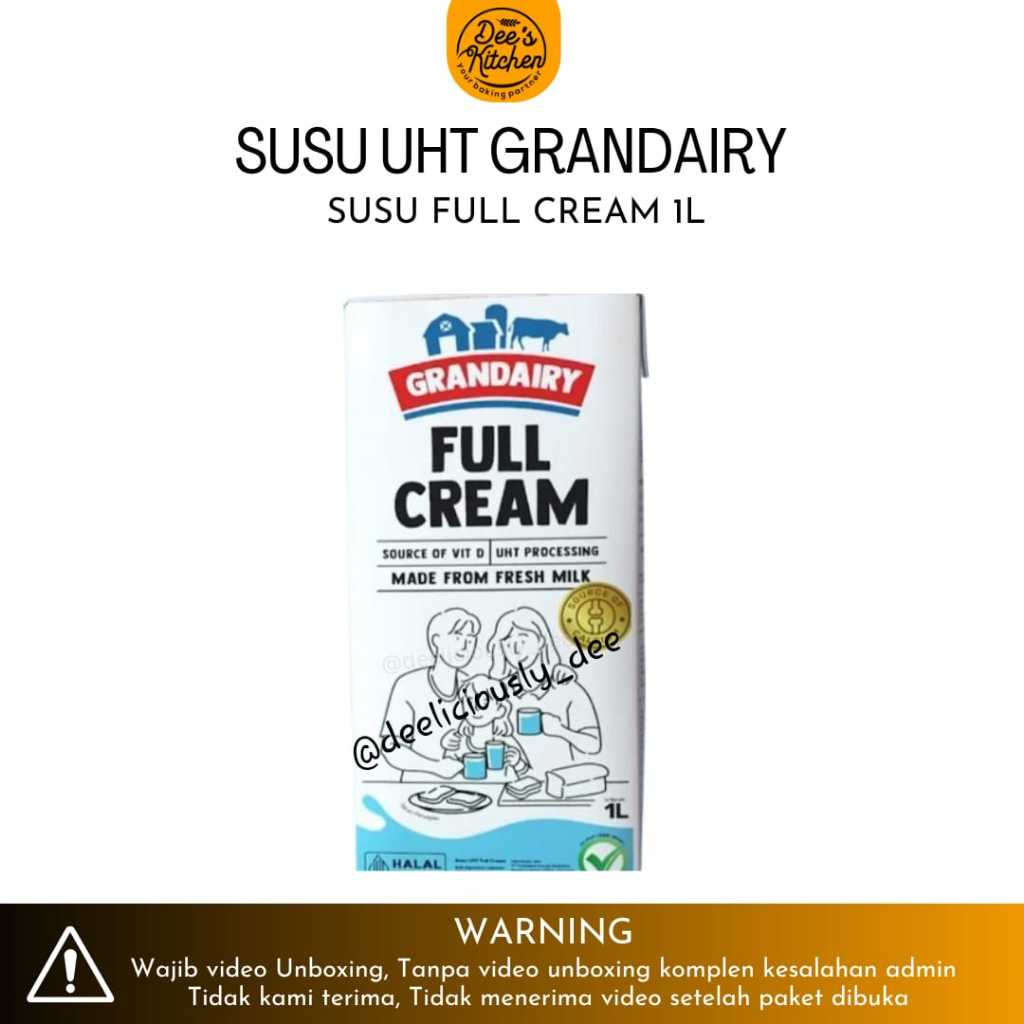 

SUSU UHT GRANDAIRY FULL CREAM 1L