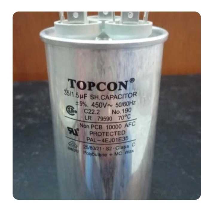 RH8200 kapasitor capacitor ac 35+2,5 uf 450 vac topcon 35uf + 2,5uf 400v 450v by PCM LTC GLODOK