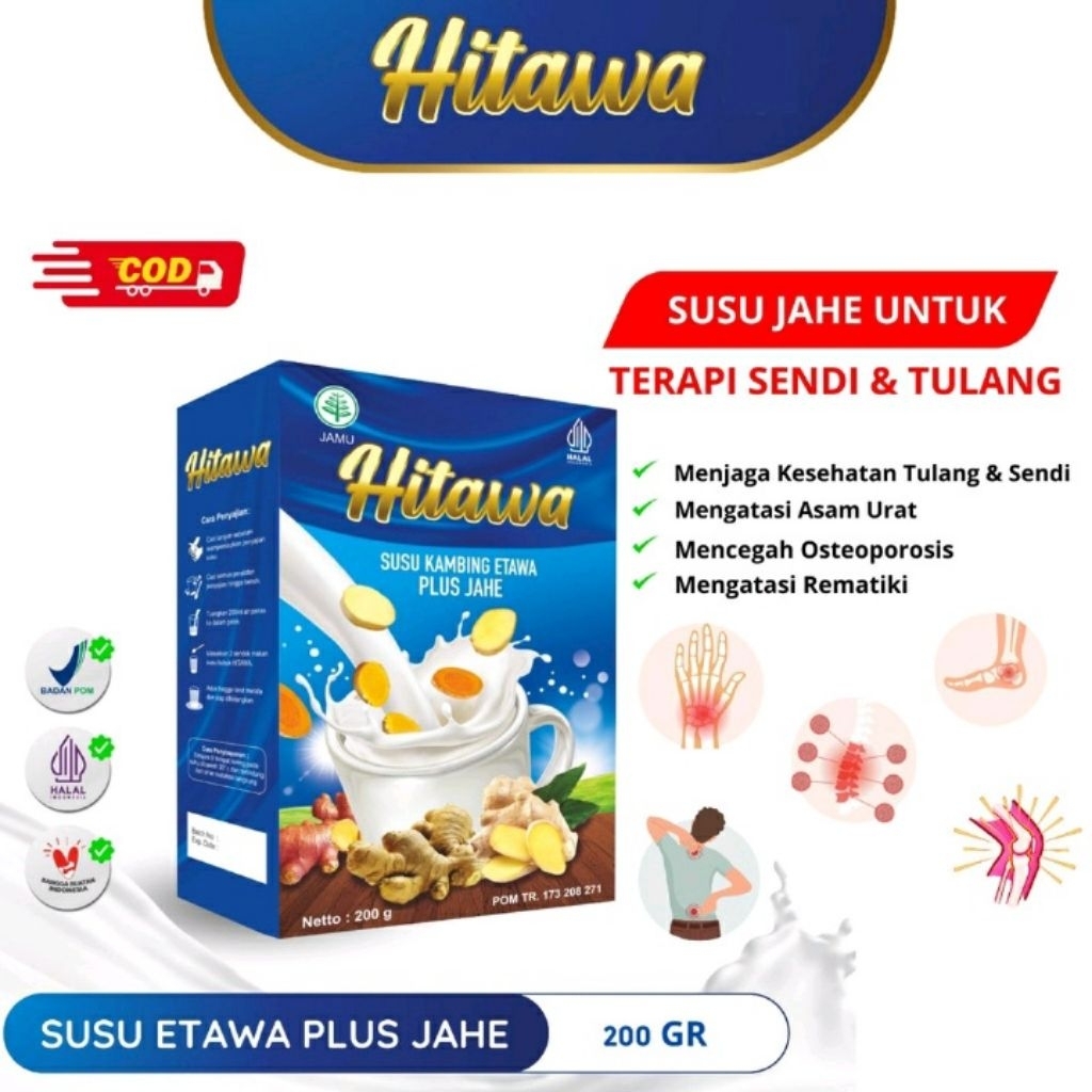 

HITAWA Susu Etawa 200g - Susu Kambing Plus Jahe Untuk Tulang Dan Sendi