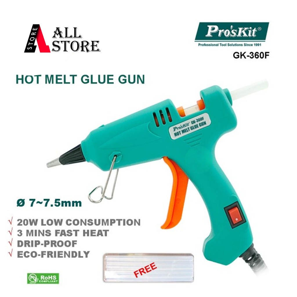 

Pistol Tembak Glue Gun Proskit GK-360F Ø 7~7.5mm 20W - Pistol Lem Tembak Proskit GK-360F Original