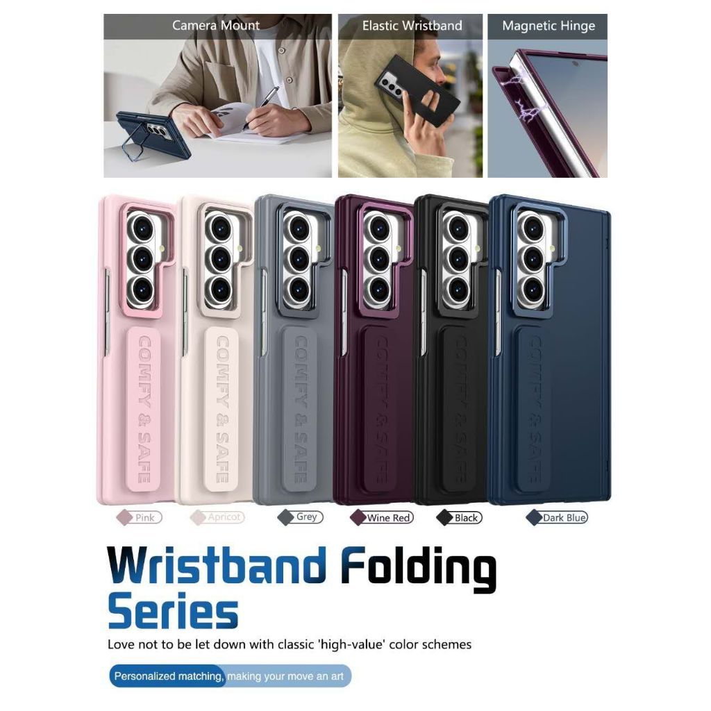 CASING SAMSUNG Z FOLD 3 / Z FOLD 4 / Z FOLD 5 / Z FOLD 6 / Z FOLD 7 CASE COMFY & SAFE 360 Derajat