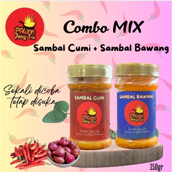 

Pawon Jeng Trie Combo Mix Sambal Cumi + Sambal Bawang