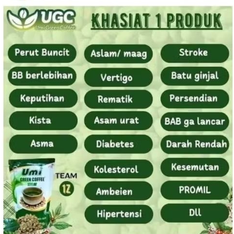 

Umi Green Coffee Original /UGC