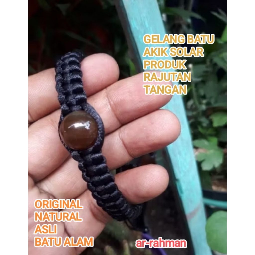 GELANG BATU AKIK SOLAR 100% ORIGINAL NATURAL BATU ALAM ASLI BUKAN SINTETIS