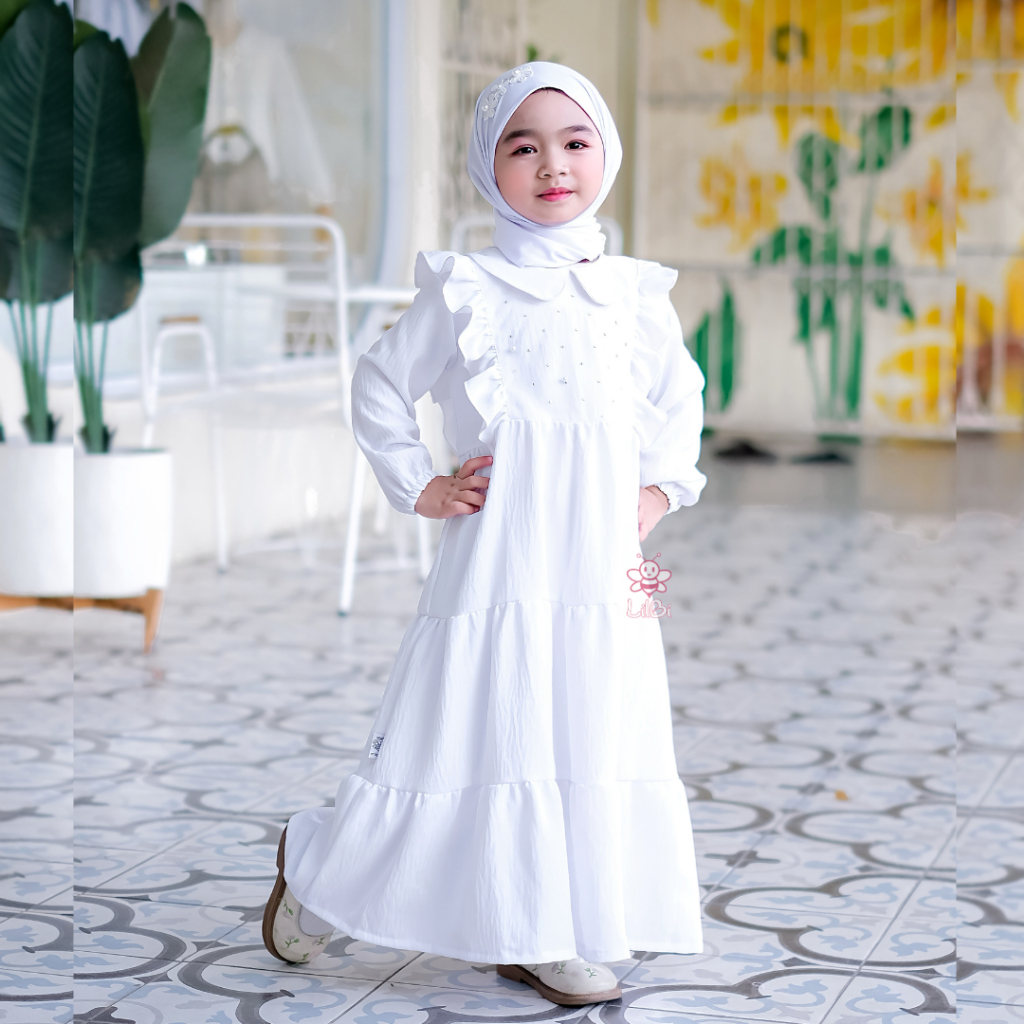 Nadhira Dress By LIlbi - Little Bee Boutique - Gamis Anak Perempuan - Dress Muslim Anak - Jubah Anak