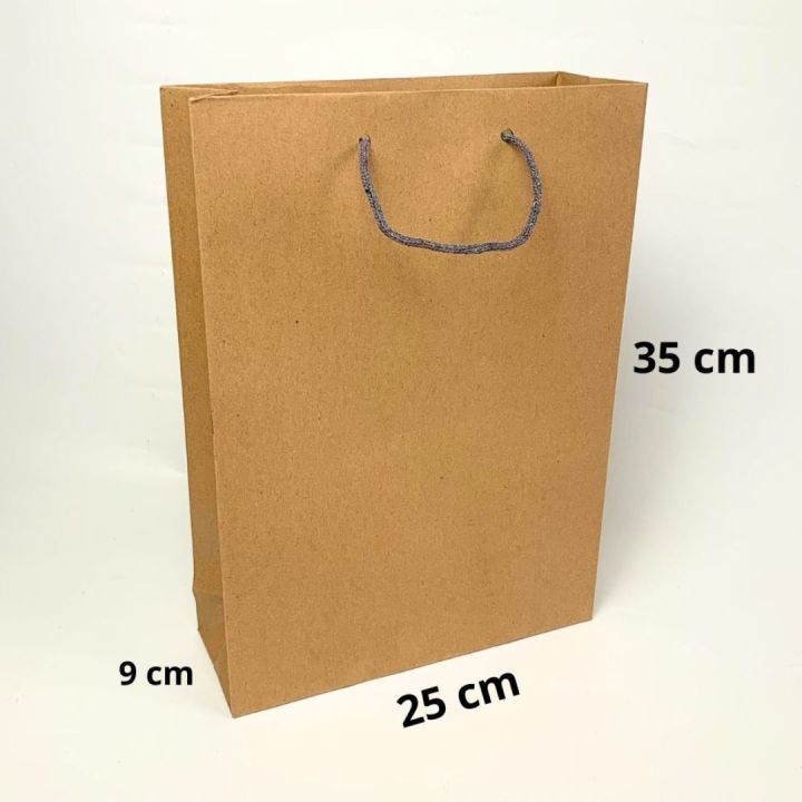 Paperbag kantong kertas polos coklat/Tas belanja polos coklat