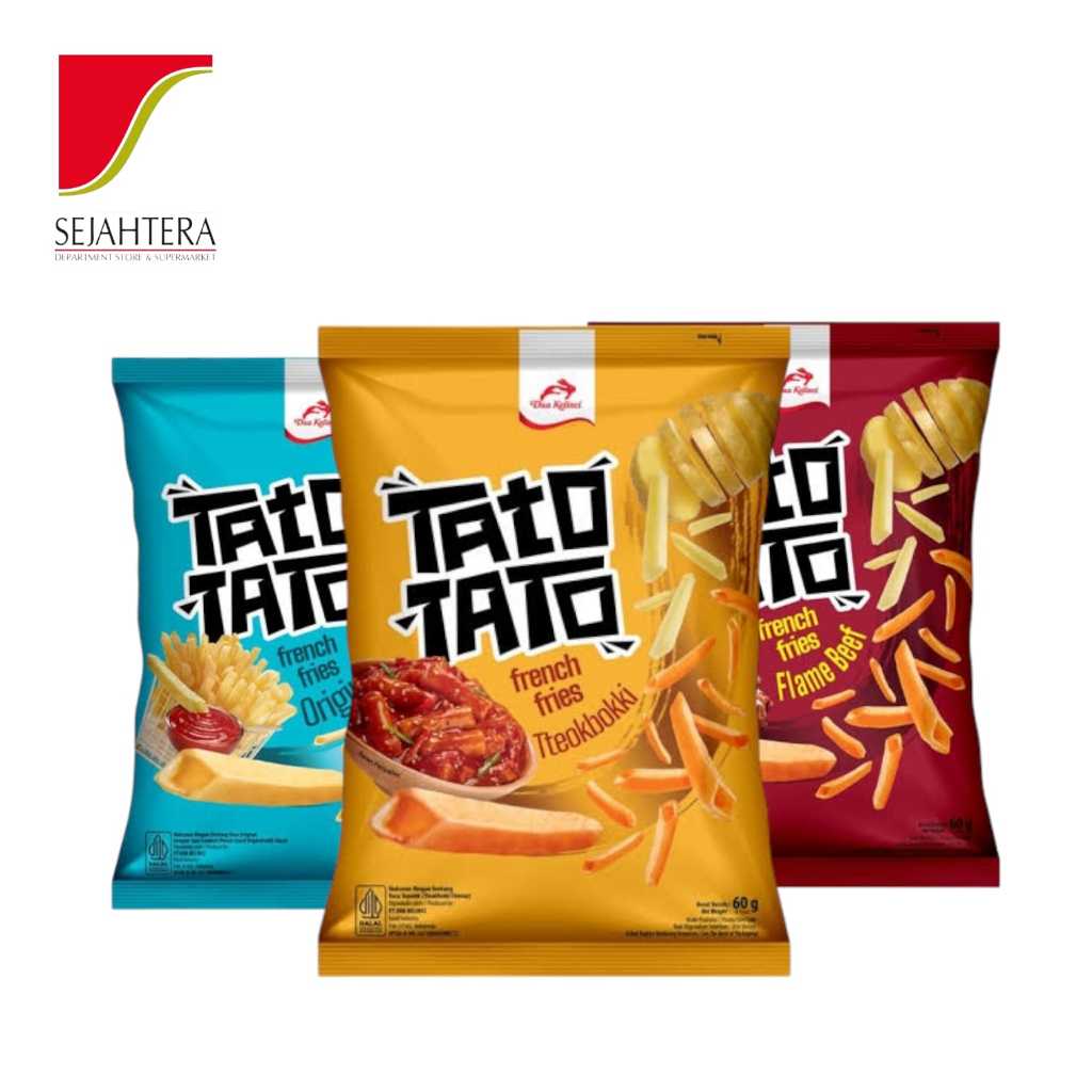

TATO TATO French Fries 60g/65g – Original, Flame Beef, Tteokbokki