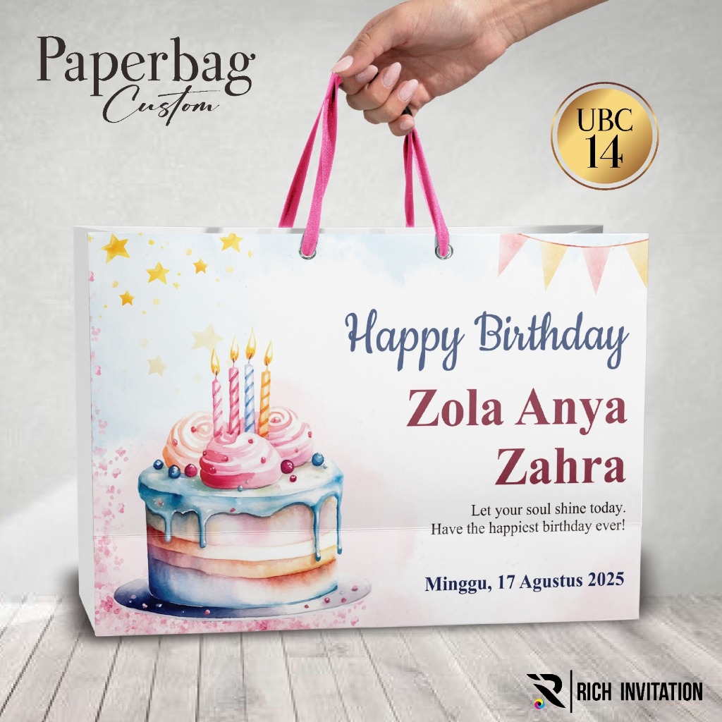 

PAPER BAG KADO ULANG TAHUN ANAK - PAPER BAG HAPPY BIRTHDAY - PAPER BAG UBC