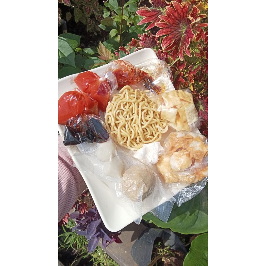 

mie jebew lengkap dengan baso