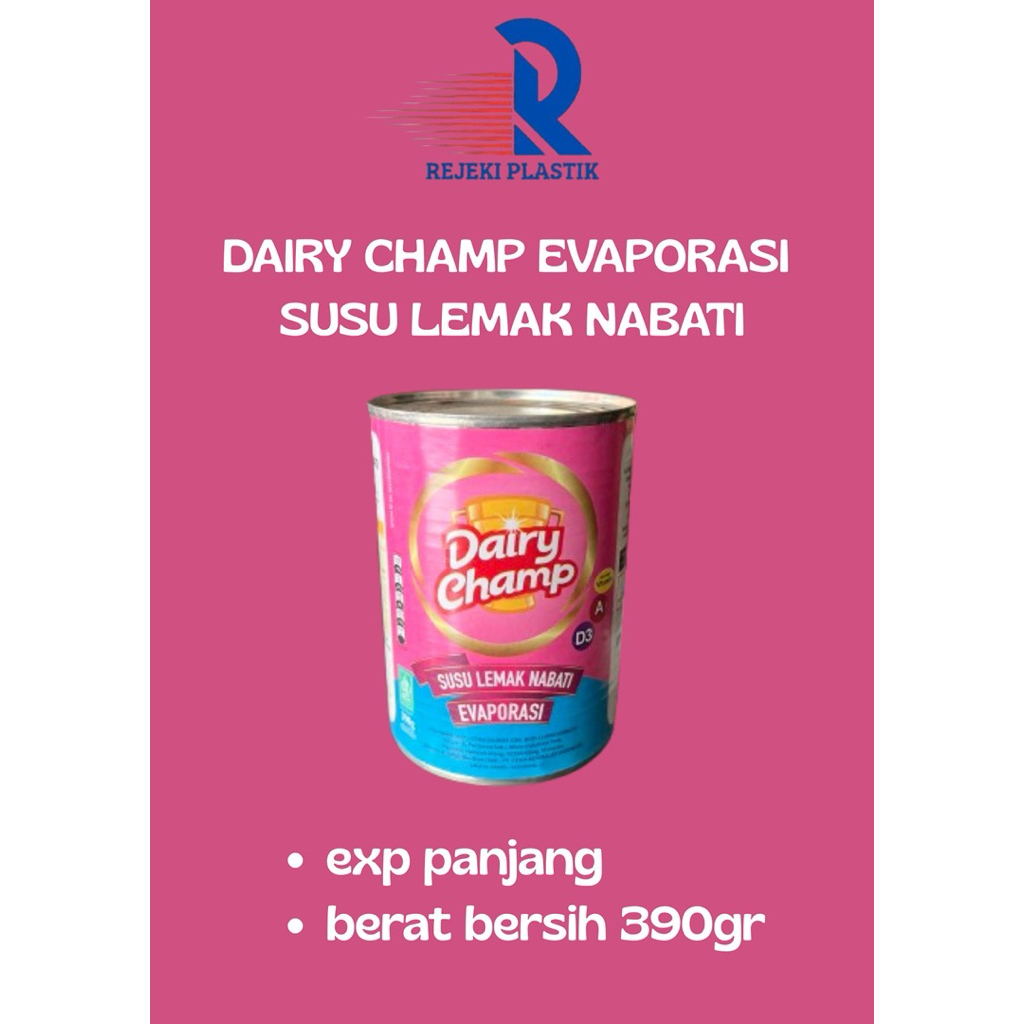 

DAIRY CHAMP EVAPORASI 390gr - SUSU LEMAK NABATI DAIRY CHAMP 390gr