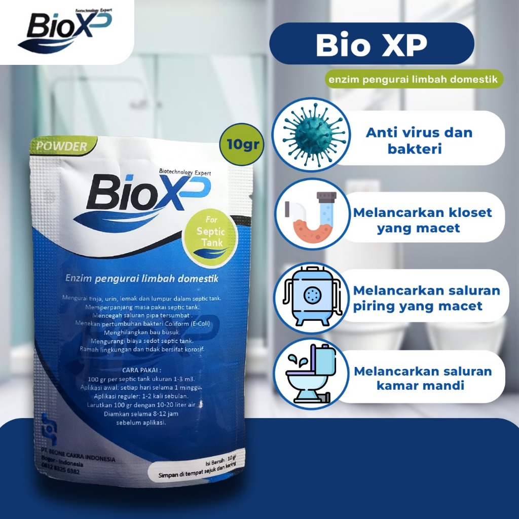 Bakteri Pengurai Tinja Kuras WC Tanpa Sedot Toilet Kloset WC Mampet BIOXP