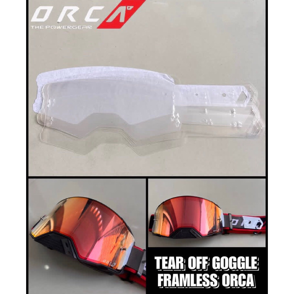 tear off goggle framless orca