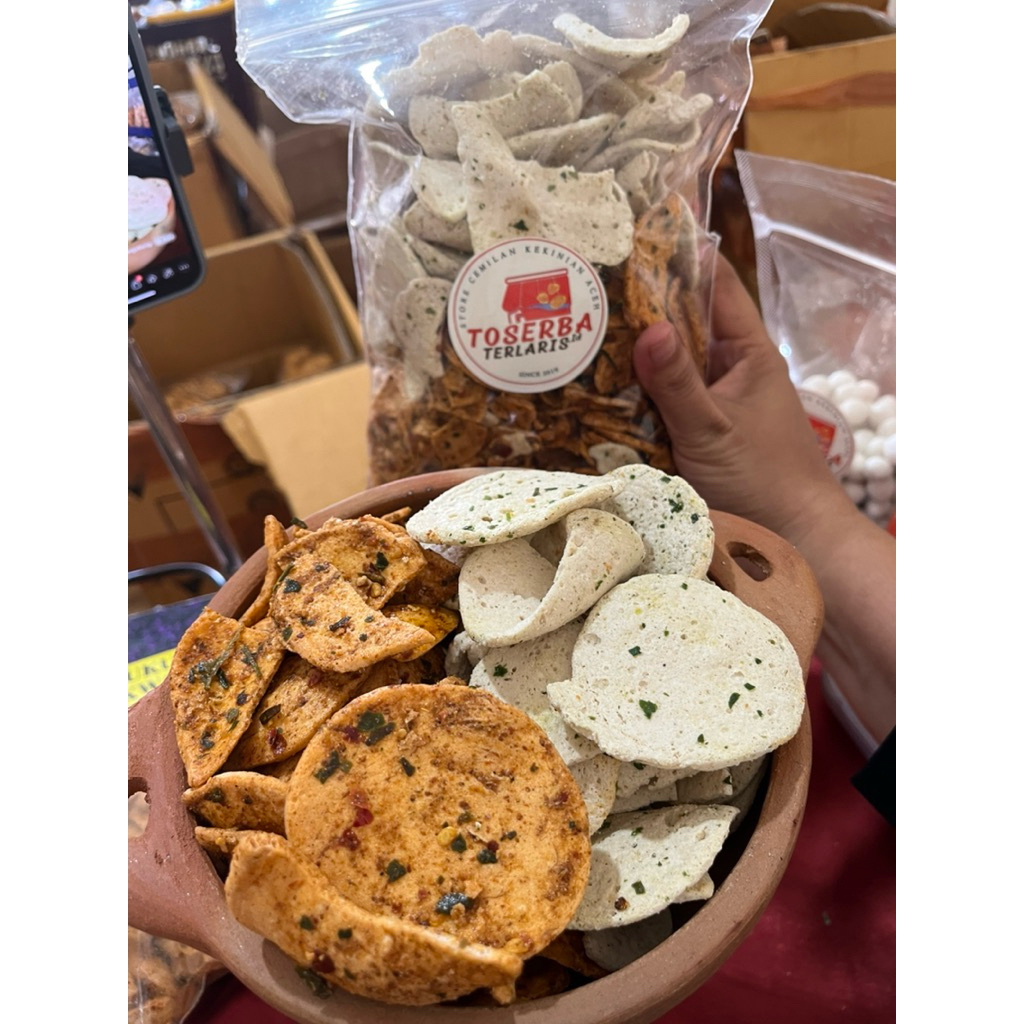 

[READY ACEH] KERIPIK BASRENG PEDAS/ORIGINAL/MIX BERAT 500 gram