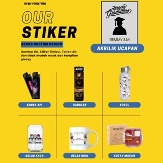 

Cetak UV DTF Stiker Sticker meteran Decal Kering Gloss Vernish awet selamanya tahan air tahan panas